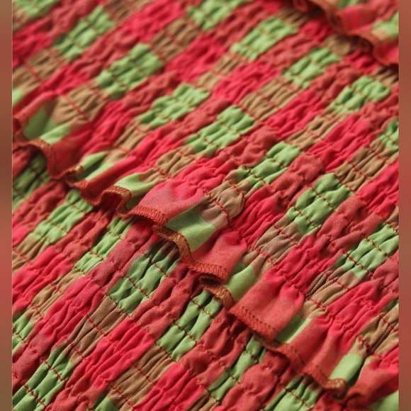 Ruffled Check Midi Dress - Picture 6 of 6